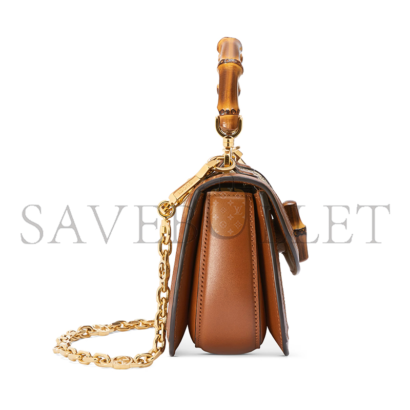 GUCCI BAMBOO 1947 CRYSTALS MINI BAG 735116 (17*12.5*8cm)